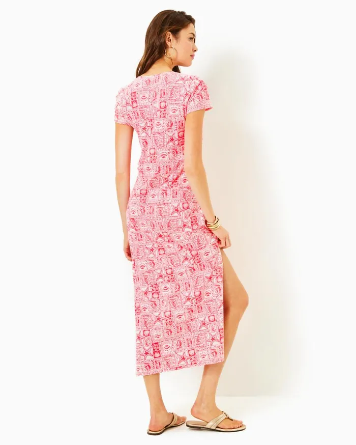 Women Lilly Pulitzer Dresses Hadly Smocked Maxi Dress Mizner Red Poly Crepe Swirl Clip Women Lilly Pulitzer Dresses Hadly Smocked Maxi Dress Mizner Red Poly Crepe Swirl Clip