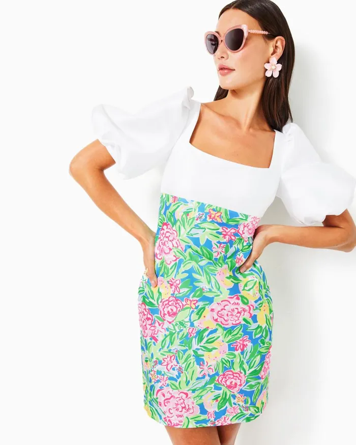 Women Lilly Pulitzer Dresses Lilly Pulitzer X Badgley Mischka Claudia Dress Multi Grove Garden Women Lilly Pulitzer Dresses Lilly Pulitzer X Badgley Mischka Claudia Dress Multi Grove Garden