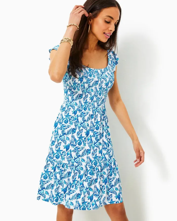 Women Lilly Pulitzer Dresses Nastia Cotton Dress Roxie Pink Wave N Sea Women Lilly Pulitzer Dresses Nastia Cotton Dress Roxie Pink Wave N Sea