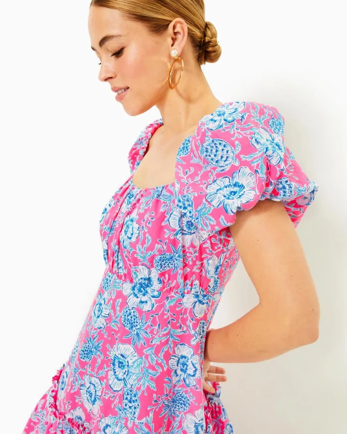 Women Lilly Pulitzer Dresses Nastia Cotton Dress Roxie Pink Wave N Sea Women Lilly Pulitzer Dresses Nastia Cotton Dress Roxie Pink Wave N Sea