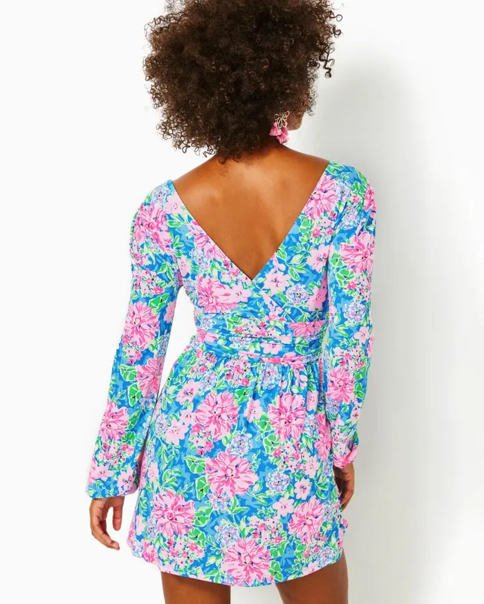 Women Lilly Pulitzer Dresses Riza Long Sleeve Romper Multi Spring In Your Step Women Lilly Pulitzer Dresses Riza Long Sleeve Romper Multi Spring In Your Step