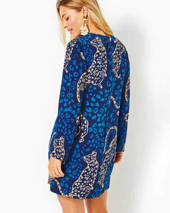 Women Lilly Pulitzer Dresses Tyra Silk Dress Low Tide Navy Oversized Easy To Spot Women Lilly Pulitzer Dresses Tyra Silk Dress Low Tide Navy Oversized Easy To Spot