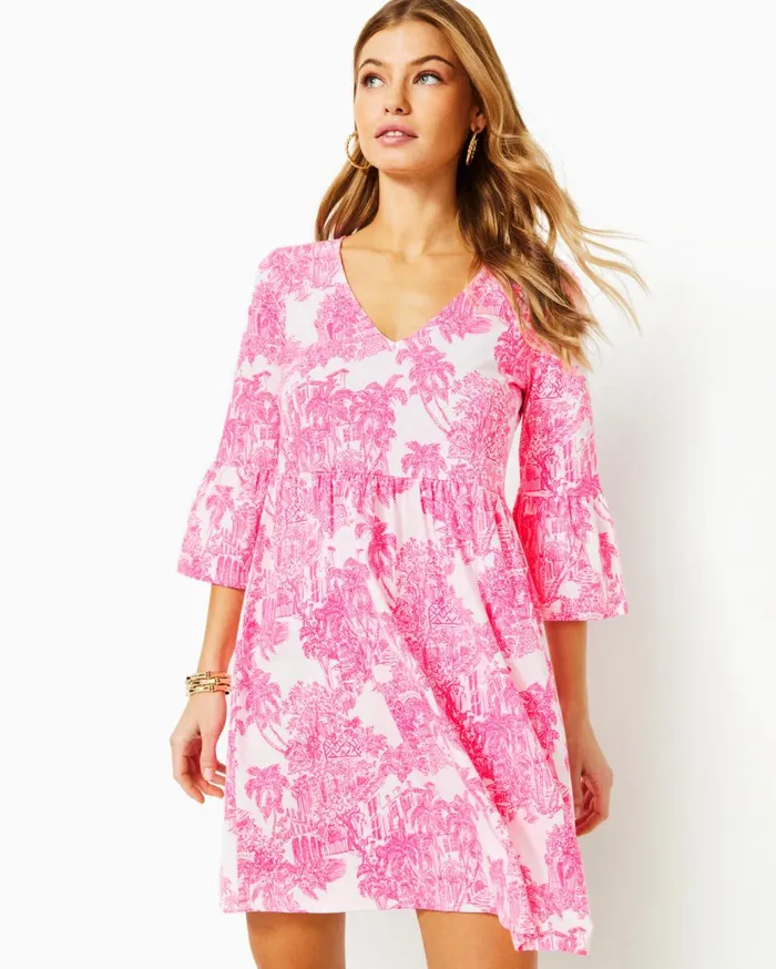 Women Lilly Pulitzer Dresses UPF 50 Solia Dress True Navy Women Lilly Pulitzer Dresses UPF 50 Solia Dress True Navy