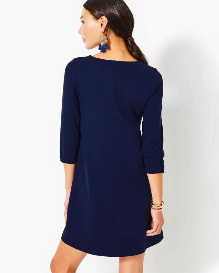 Women Lilly Pulitzer Dresses UPF 50 Solia Dress True Navy Women Lilly Pulitzer Dresses UPF 50 Solia Dress True Navy