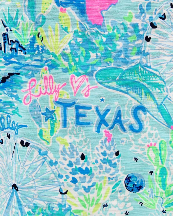 Women Lilly Pulitzer Tops Etta VNeck Top Surf Blue Lilly Loves South Carolina Women Lilly Pulitzer Tops Etta VNeck Top Surf Blue Lilly Loves South Carolina