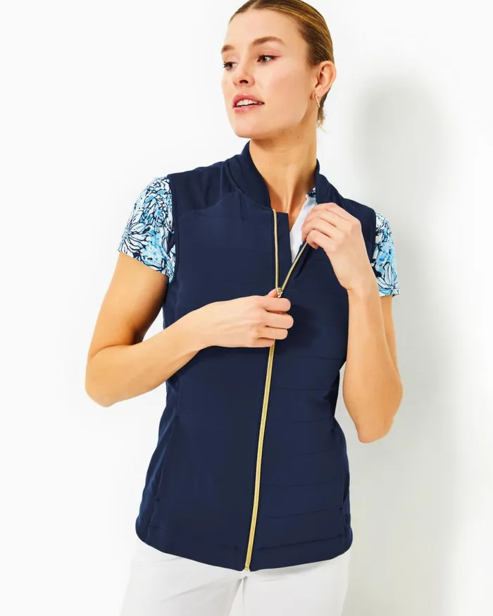 Women Lilly Pulitzer Tops Luxletic Kimberline Hybrid Vest Resort White Women Lilly Pulitzer Tops Luxletic Kimberline Hybrid Vest Resort White