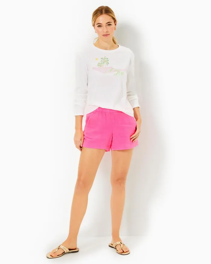 Women Lilly Pulitzer Tops Luxletic Rally Cotton Tee Resort White Love All Graphic Women Lilly Pulitzer Tops Luxletic Rally Cotton Tee Resort White Love All Graphic