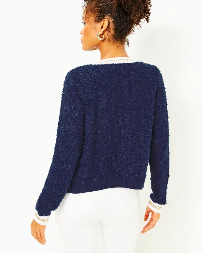 Women Lilly Pulitzer Tops Nalayna Cardigan Low Tide Navy Women Lilly Pulitzer Tops Nalayna Cardigan Low Tide Navy