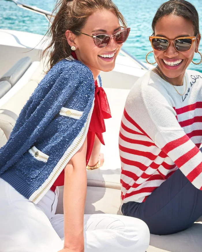 Women Lilly Pulitzer Tops Nalayna Cardigan Low Tide Navy Women Lilly Pulitzer Tops Nalayna Cardigan Low Tide Navy