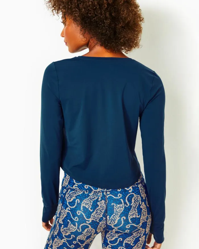 Women Lilly Pulitzer Tops UPF 50 Luxletic Emerie Active Tee Low Tide Navy Women Lilly Pulitzer Tops UPF 50 Luxletic Emerie Active Tee Low Tide Navy
