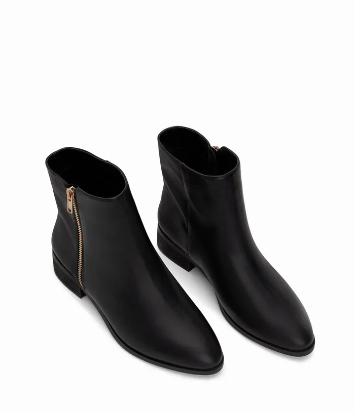 Women Liman Vegan Flat Boots Black Matt and Nat Boots