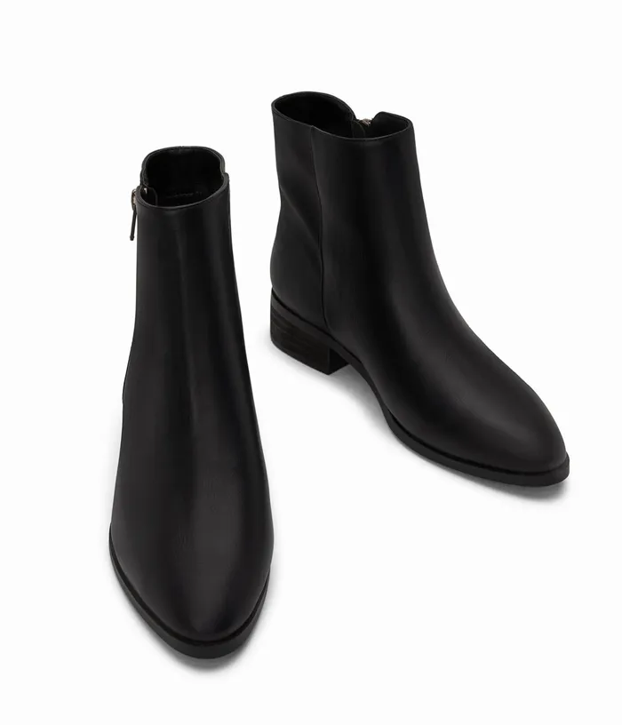 Women Liman Vegan Flat Boots Black Matt and Nat Boots