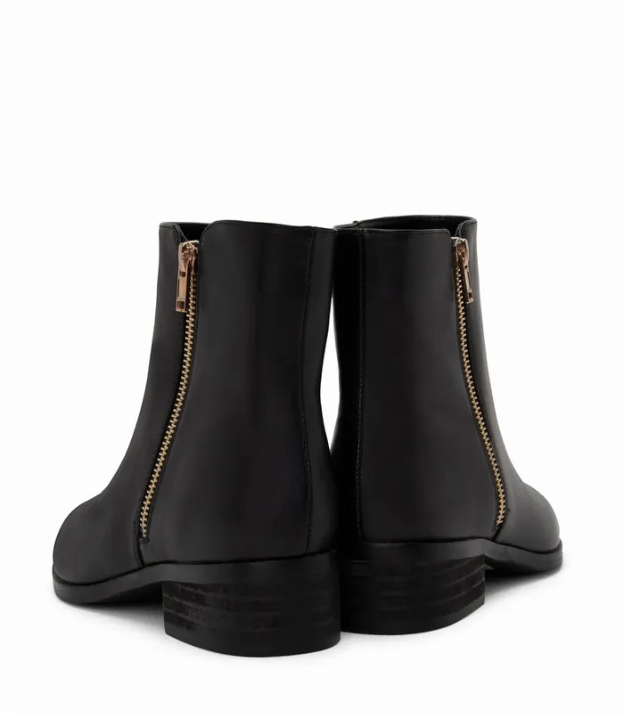 Women Liman Vegan Flat Boots Black Matt and Nat Boots