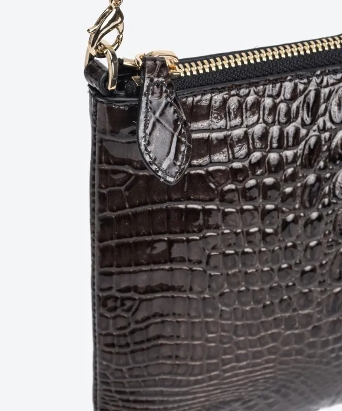Women Limited Edition Pinko PINKO Galleria Shiny Crocprint Classic Flat Love Bag Blacklight Gold Women Limited Edition Pinko PINKO Galleria Shiny Crocprint Classic Flat Love Bag Blacklight Gold