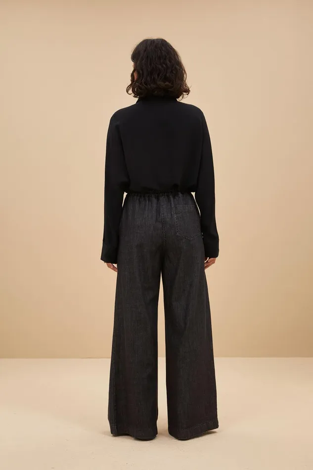 Women Lincy Blouse Jet Black Bybar Blouses Women Lincy Blouse Jet Black Bybar Blouses