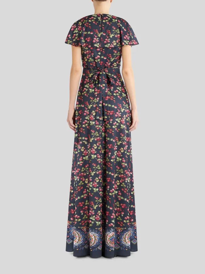 Women Long Dress With Berry Print Etro Dresses
