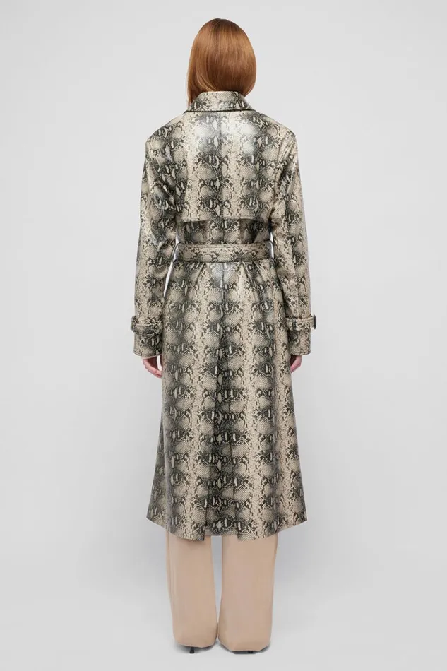 Women Loretta Coat Macadamia Python Jonathan Simkhai Jackets and Coats