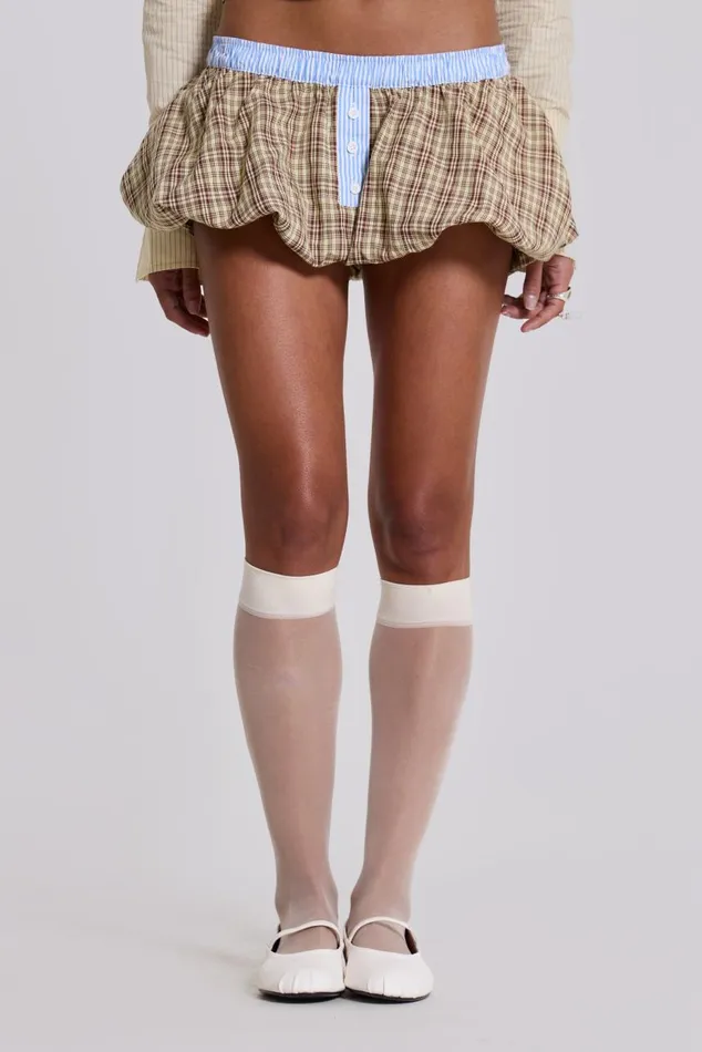 Women Lulu Puffball Boxer Micro Skirt Jaded London CoOrds