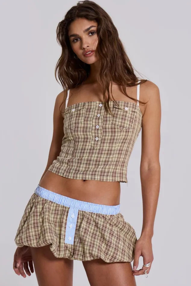 Women Lulu Puffball Boxer Micro Skirt Jaded London CoOrds