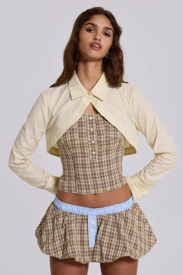 Women Lulu Puffball Boxer Micro Skirt Jaded London CoOrds