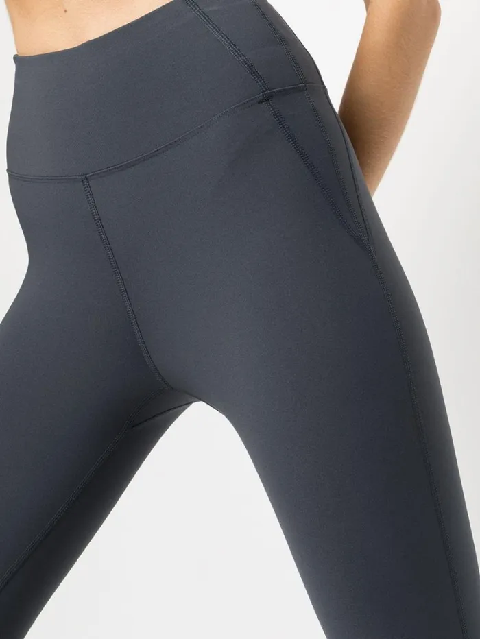 Women Marchesa Bottoms Grey High Waisted Compression Fit Performance Leggings Grey Women Marchesa Bottoms Grey High Waisted Compression Fit Performance Leggings Grey