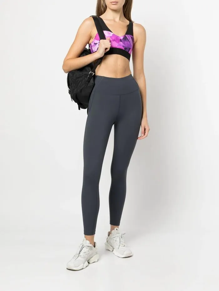 Women Marchesa Bottoms Grey High Waisted Compression Fit Performance Leggings Grey Women Marchesa Bottoms Grey High Waisted Compression Fit Performance Leggings Grey