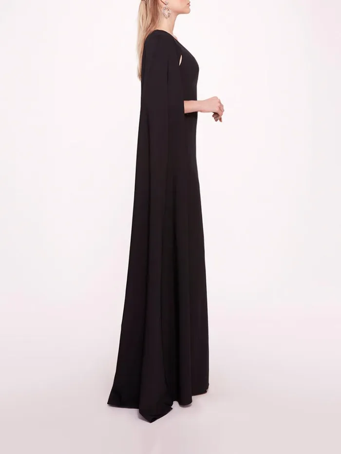 Women Marchesa Dresses Embroidered Belt Kaftan Black Women Marchesa Dresses Embroidered Belt Kaftan Black