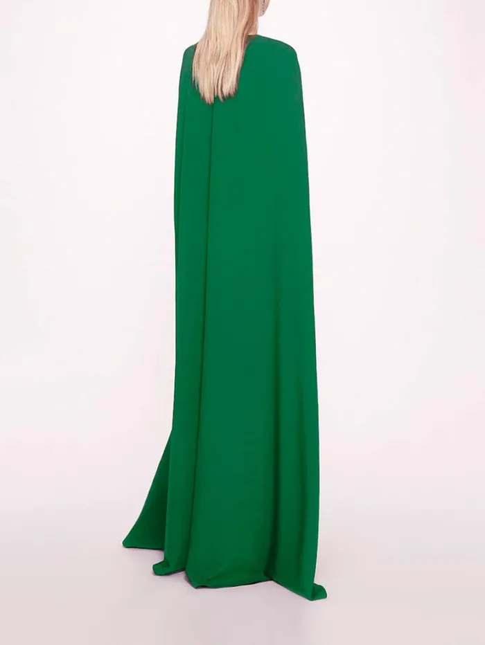 Women Marchesa Dresses Embroidered Belt Kaftan Emerald Women Marchesa Dresses Embroidered Belt Kaftan Emerald