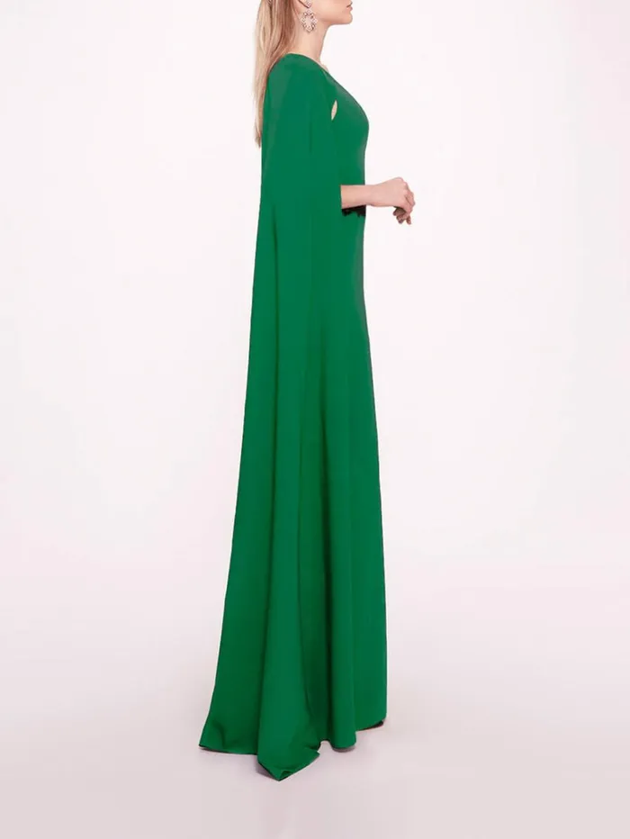 Women Marchesa Dresses Embroidered Belt Kaftan Emerald Women Marchesa Dresses Embroidered Belt Kaftan Emerald