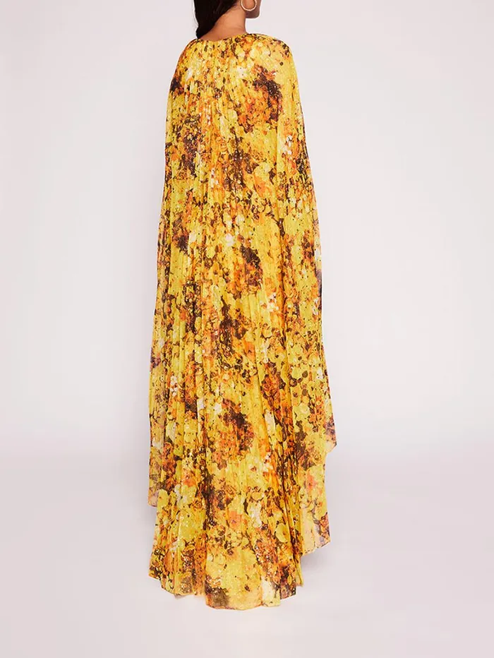Women Marchesa Dresses Foiled Garden Gown Yellow Gold Women Marchesa Dresses Foiled Garden Gown Yellow Gold