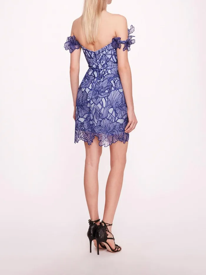 Women Marchesa Dresses Iris Cutwork Mini Dress Navy Women Marchesa Dresses Iris Cutwork Mini Dress Navy