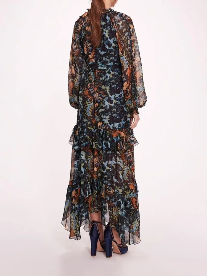 Women Marchesa Dresses Monarch Maxi Dress Blue Multi Women Marchesa Dresses Monarch Maxi Dress Blue Multi