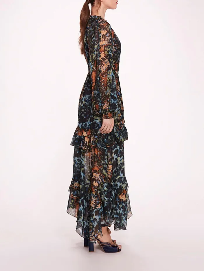 Women Marchesa Dresses Monarch Maxi Dress Blue Multi Women Marchesa Dresses Monarch Maxi Dress Blue Multi