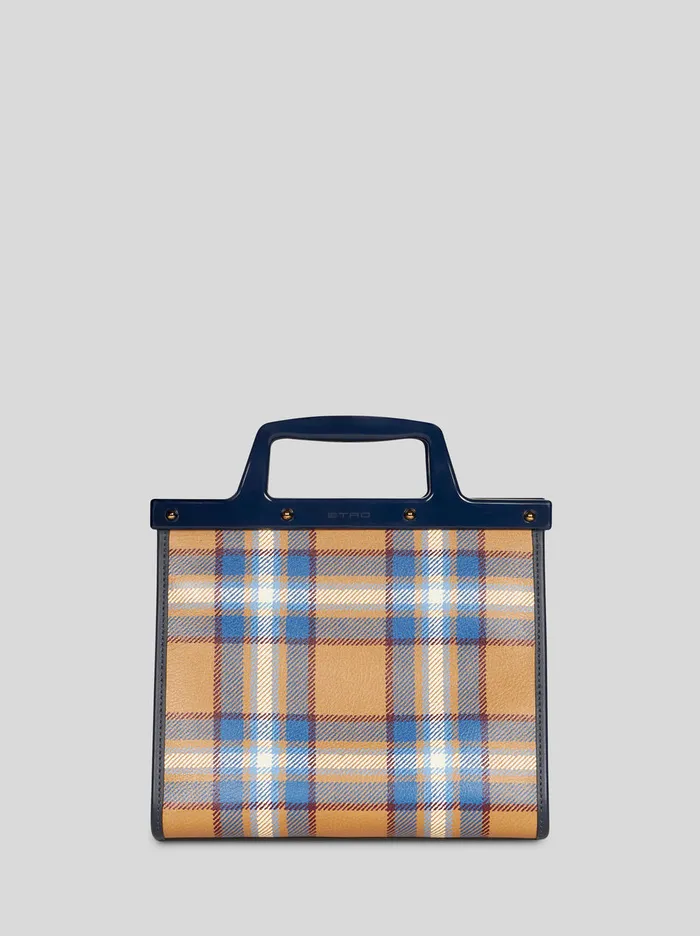Women Medium Love Trotter Bag With Tartan Print Etro Love Trotter