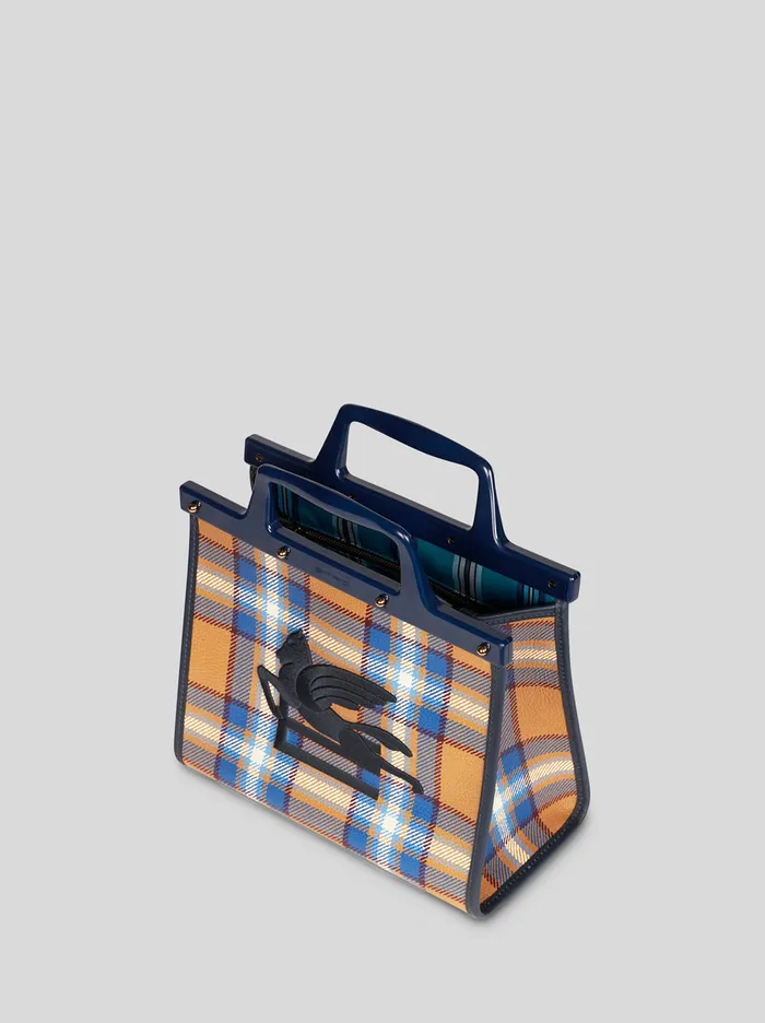 Women Medium Love Trotter Bag With Tartan Print Etro Love Trotter