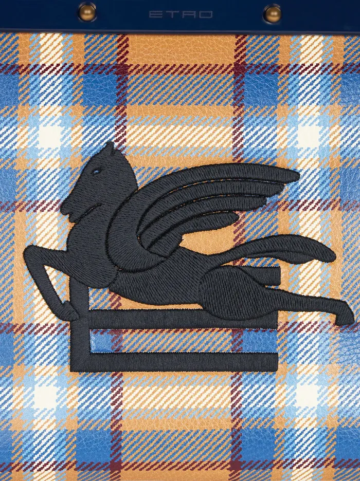 Women Medium Love Trotter Bag With Tartan Print Etro Love Trotter