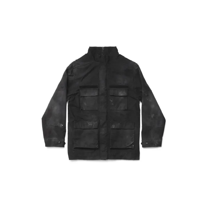 WomenMen Coats and Jackets Balenciaga Balenciaga Double Front Military Parka In Black