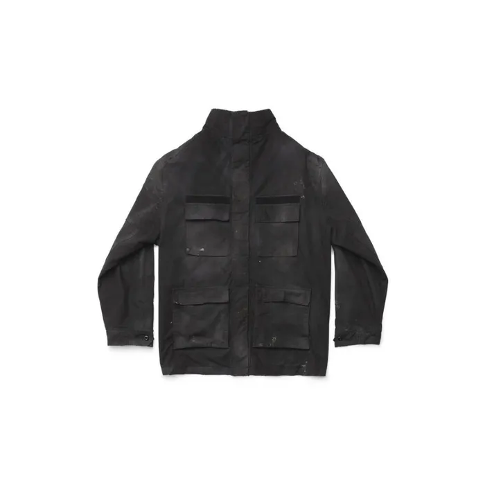 WomenMen Coats and Jackets Balenciaga Balenciaga Double Front Military Parka In Black