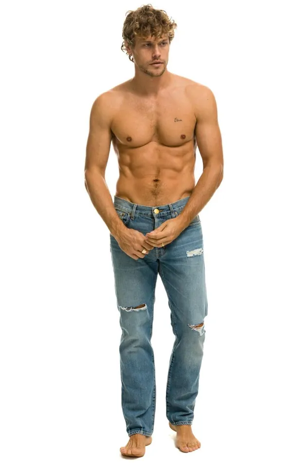WomenMen Denim Aviator Nation Classic Straight Leg Denim Jean 8211 Vintage