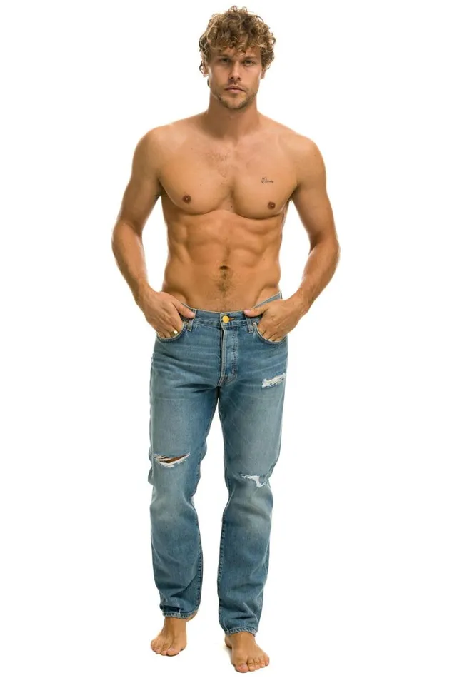 WomenMen Denim Aviator Nation Classic Straight Leg Denim Jean 8211 Vintage