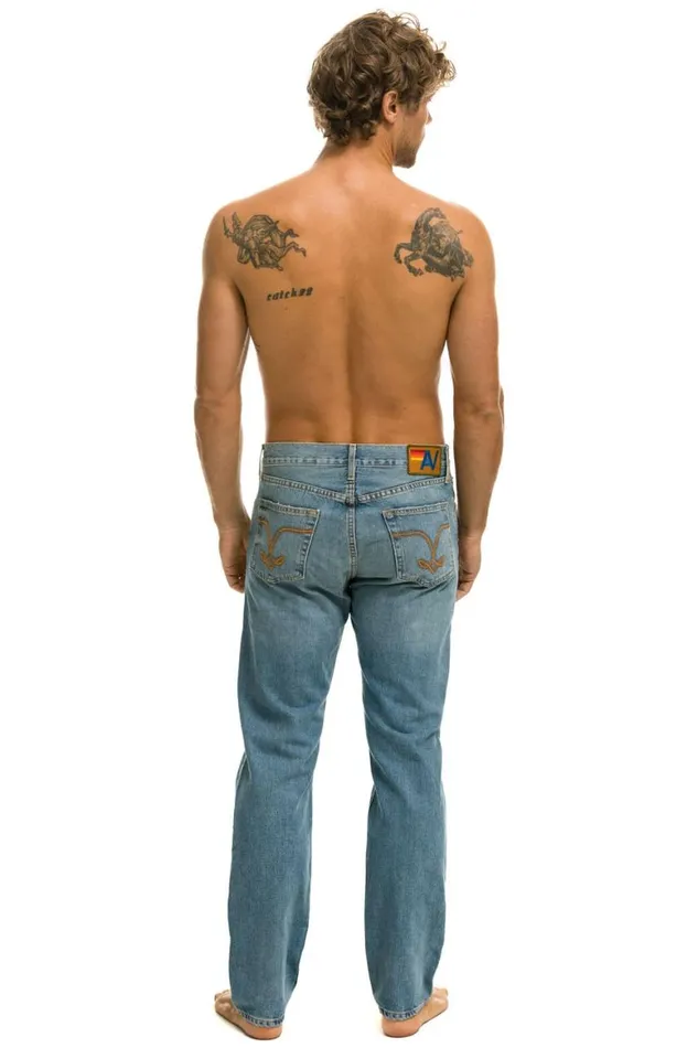 WomenMen Denim Aviator Nation Classic Straight Leg Denim Jean 8211 Vintage