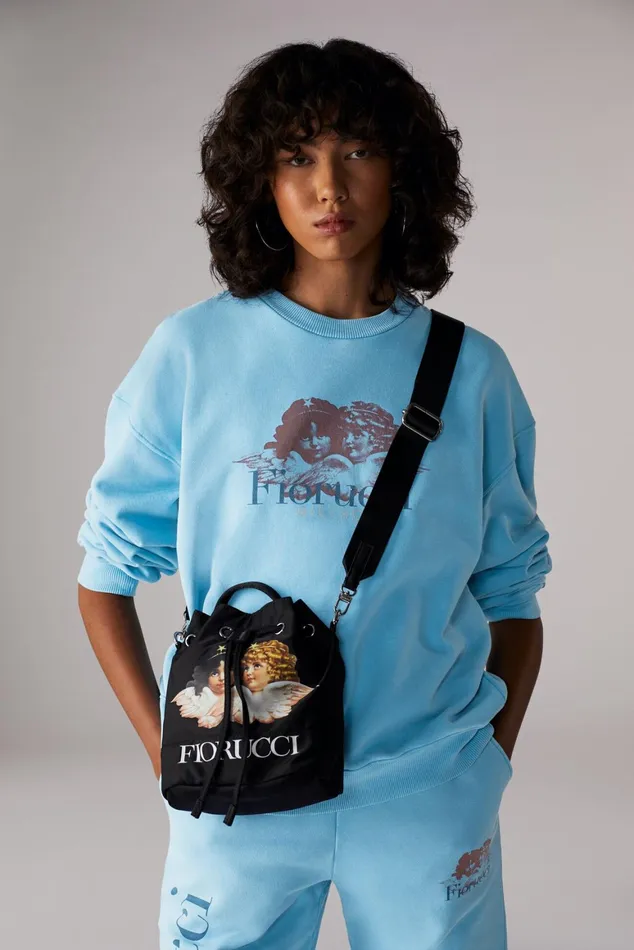 WomenMen Fiorucci Bags Angels Pouch Bag Black WomenMen Fiorucci Bags Angels Pouch Bag Black