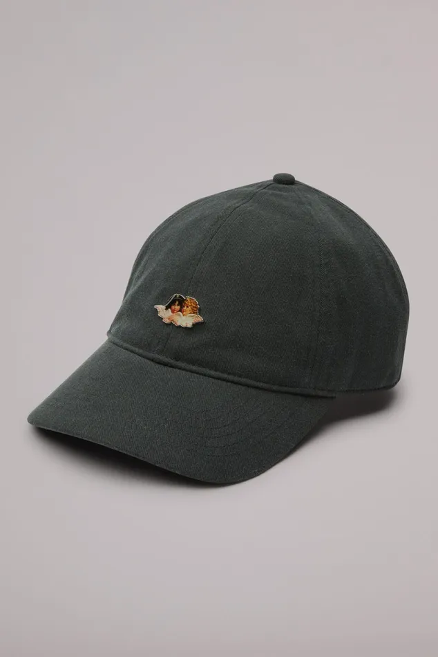 WomenMen Fiorucci Hats Icon Angels Plaque Cap Black