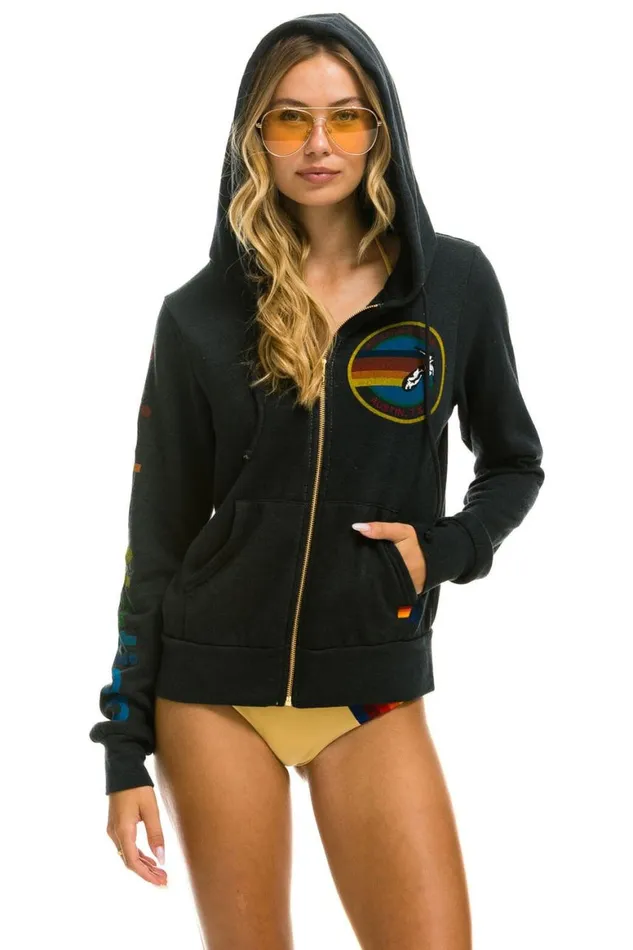 WomenMen Hoodies Aviator Nation Austin Hoodie 8211 Charcoal