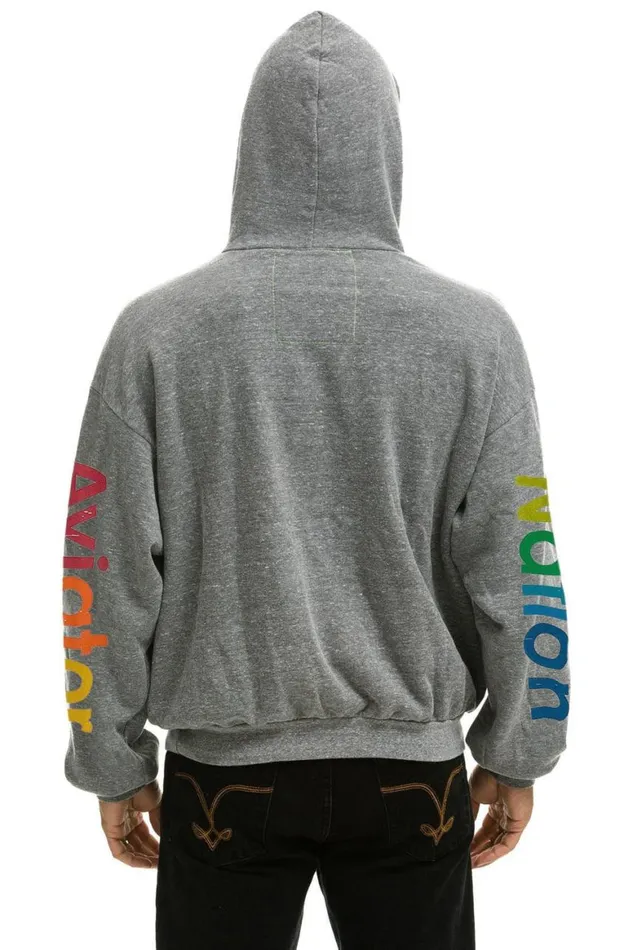 WomenMen Hoodies Aviator Nation Austin Relaxed Pullover Hoodie 8211 Heather Grey