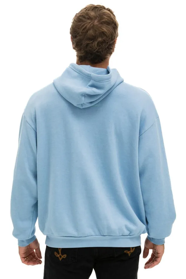 WomenMen Hoodies Aviator Nation Logo Stitch Pullover Relaxed Hoodie 8211 Ice