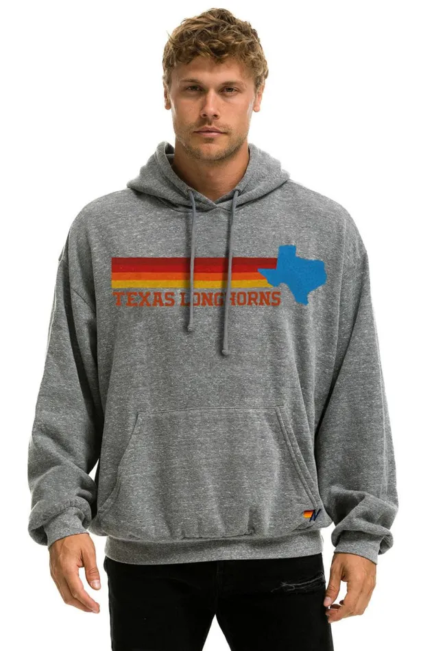 WomenMen Hoodies Aviator Nation University Of Texas State Logo Pullover Hoodie Relaxed 8211 Heather