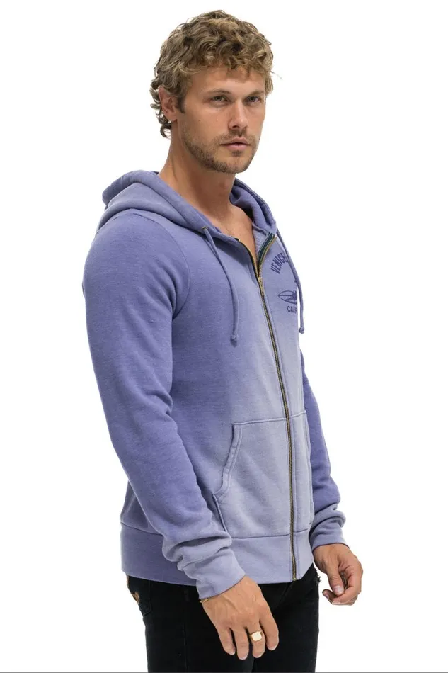 WomenMen Hoodies Aviator Nation Venice Surfer Zip Hoodie 8211 Faded Grape