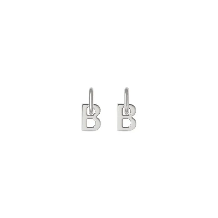 WomenMen Jewellery Balenciaga B Chain Xs Earrings In Silver