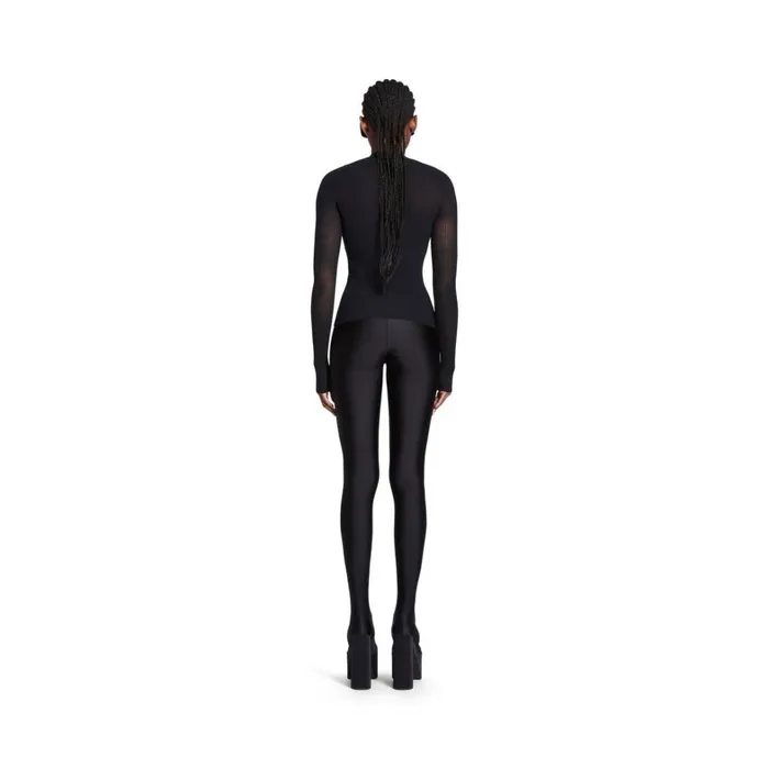 WomenMen Knitwear Balenciaga Tight Net Sweater In Black